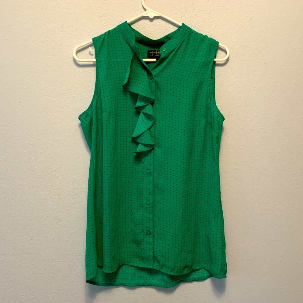 Banana Republic sheer green top